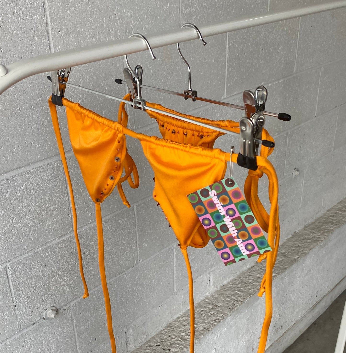 Orange Beaded Bikini