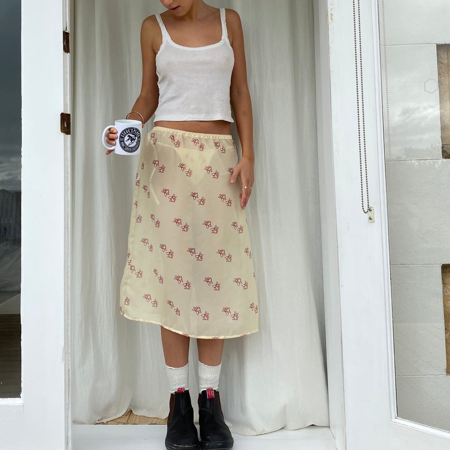 Butter Cream Midi Skirt