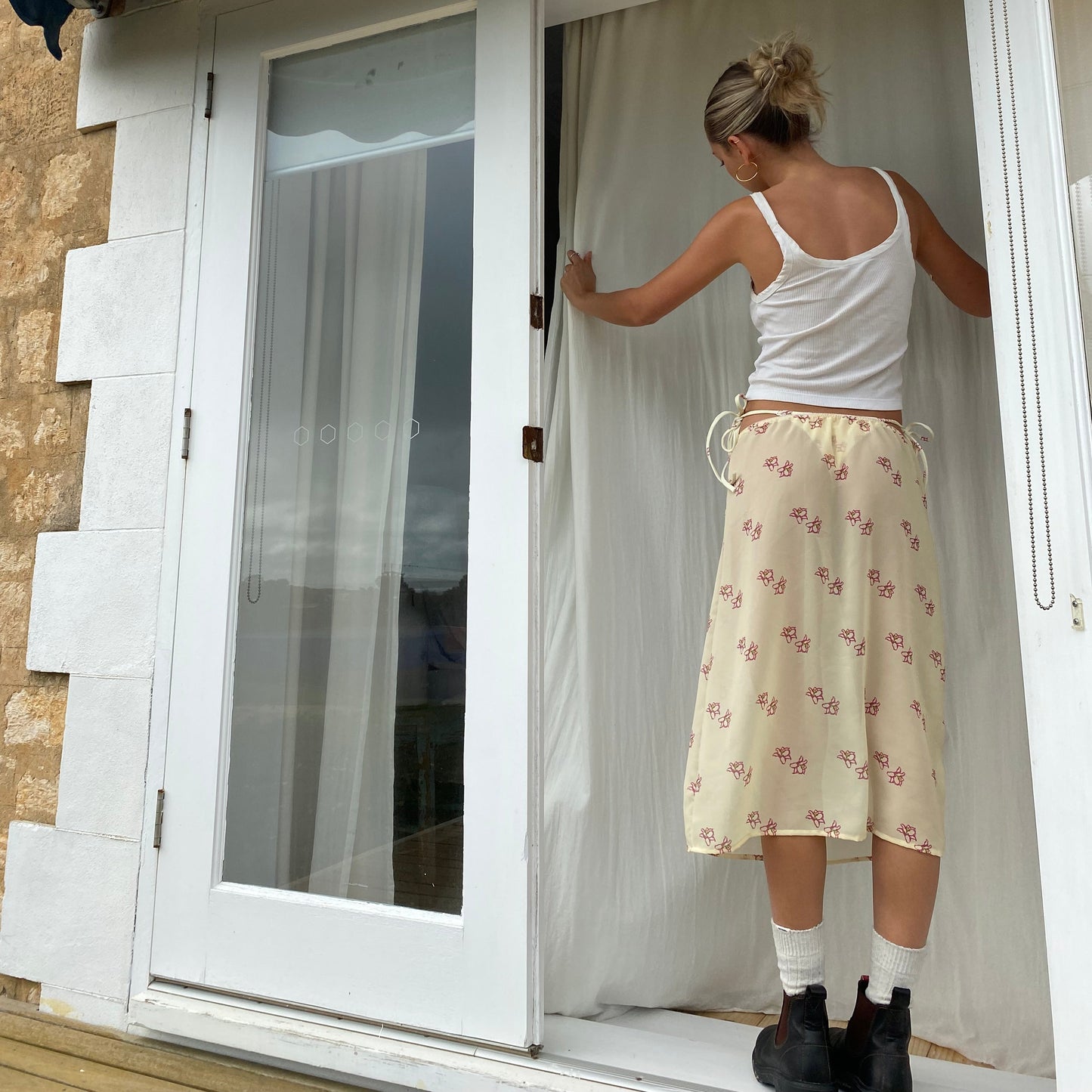 Butter Cream Midi Skirt