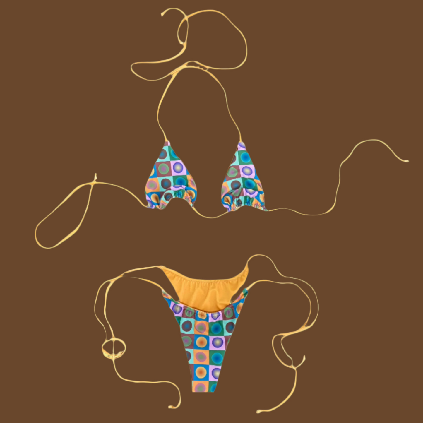 Tangerine Reversible Bikini Set